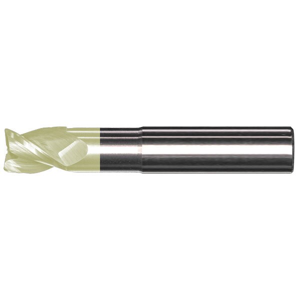3/8x1x3/8x4 3FL .030 Corner Radius Aluminum Xtreme Endmill with .355x1-1/8 Neck, PowerZ